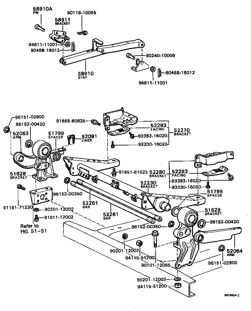 52203-36020 CUSHION, BODY MOUNT, NO.2 UPPER product image