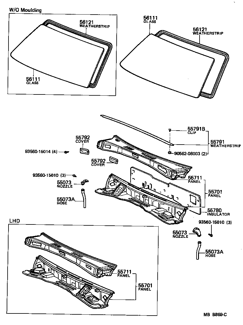 55700-90A07 PANEL SUB-ASSY, COWL product image