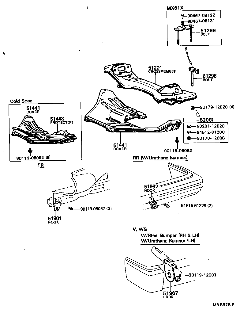 51201-22151 CROSSMEMBER SUB-ASSY, FRONT SUSPENSION product image