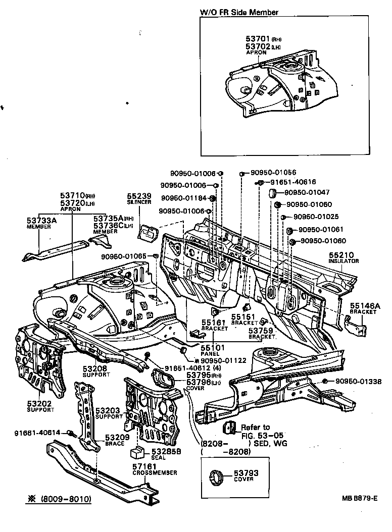 53702-22920 APRON SUB-ASSY, FRONT FENDER, LH product image