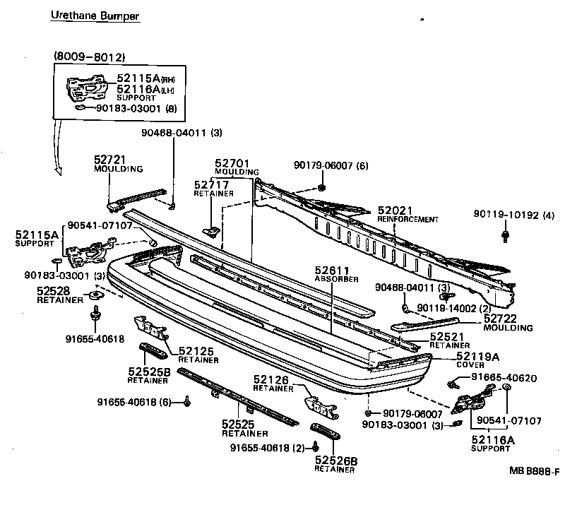 52021-22050 REINFORCEMENT SUB-ASSY, FRONT BUMPER product image