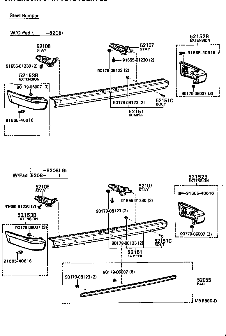 52067-95800 SUPPORT, REAR BUMPER SIDE, RH product image