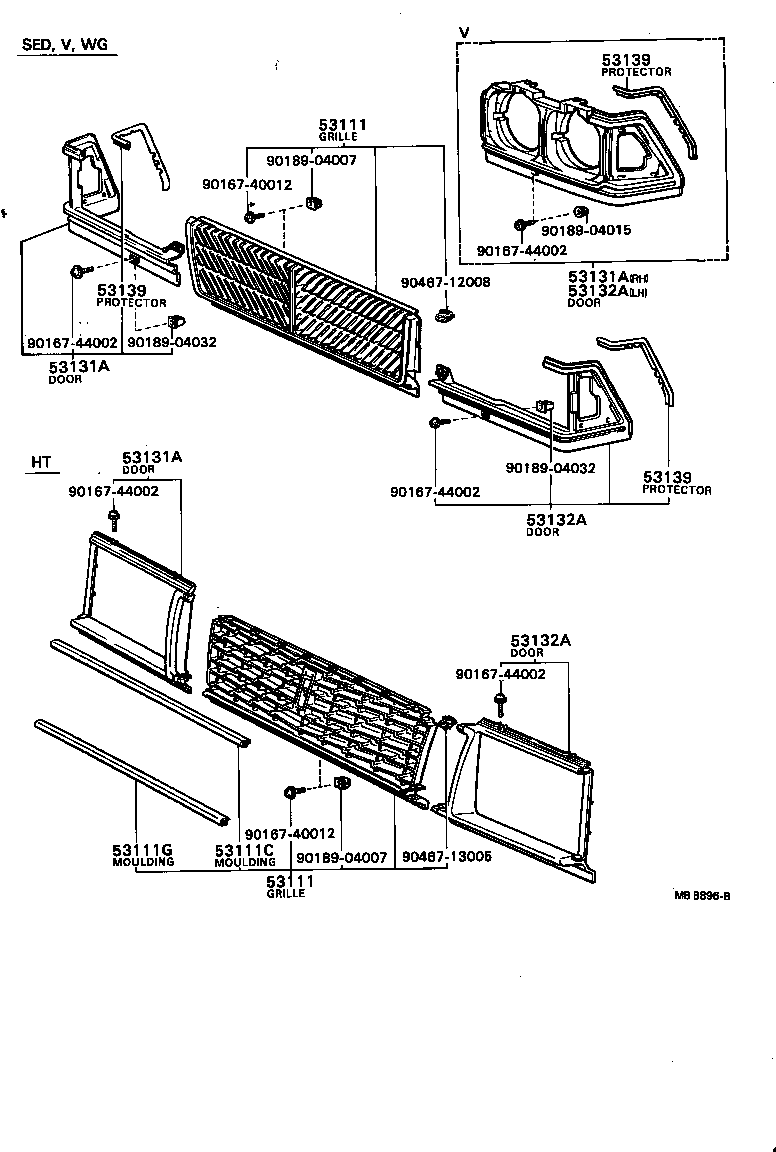 53111-29185 GRILLE, RADIATOR product image