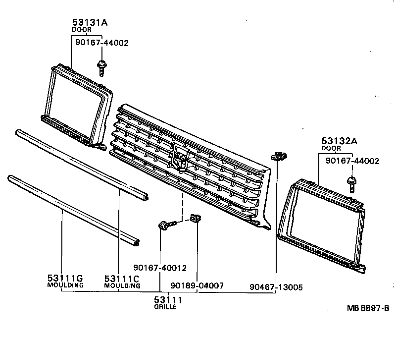 53100-29145 GRILLE, RADIATOR product image