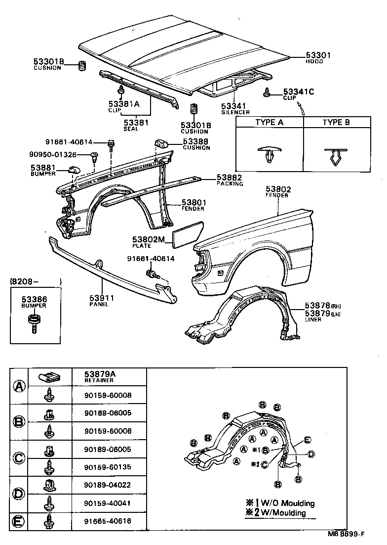 53801-95801 FENDER SUB-ASSY, FRONT RH product image