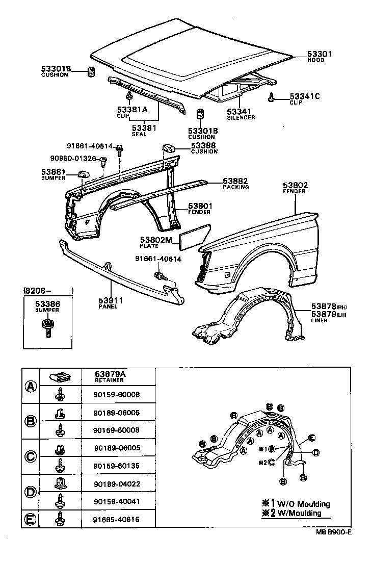 53801-22790 FENDER SUB-ASSY, FRONT RH product image