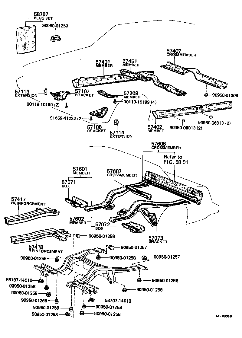 Toyota 57108-22090 BRACKET SUB-ASSY, STRUT BAR, LH