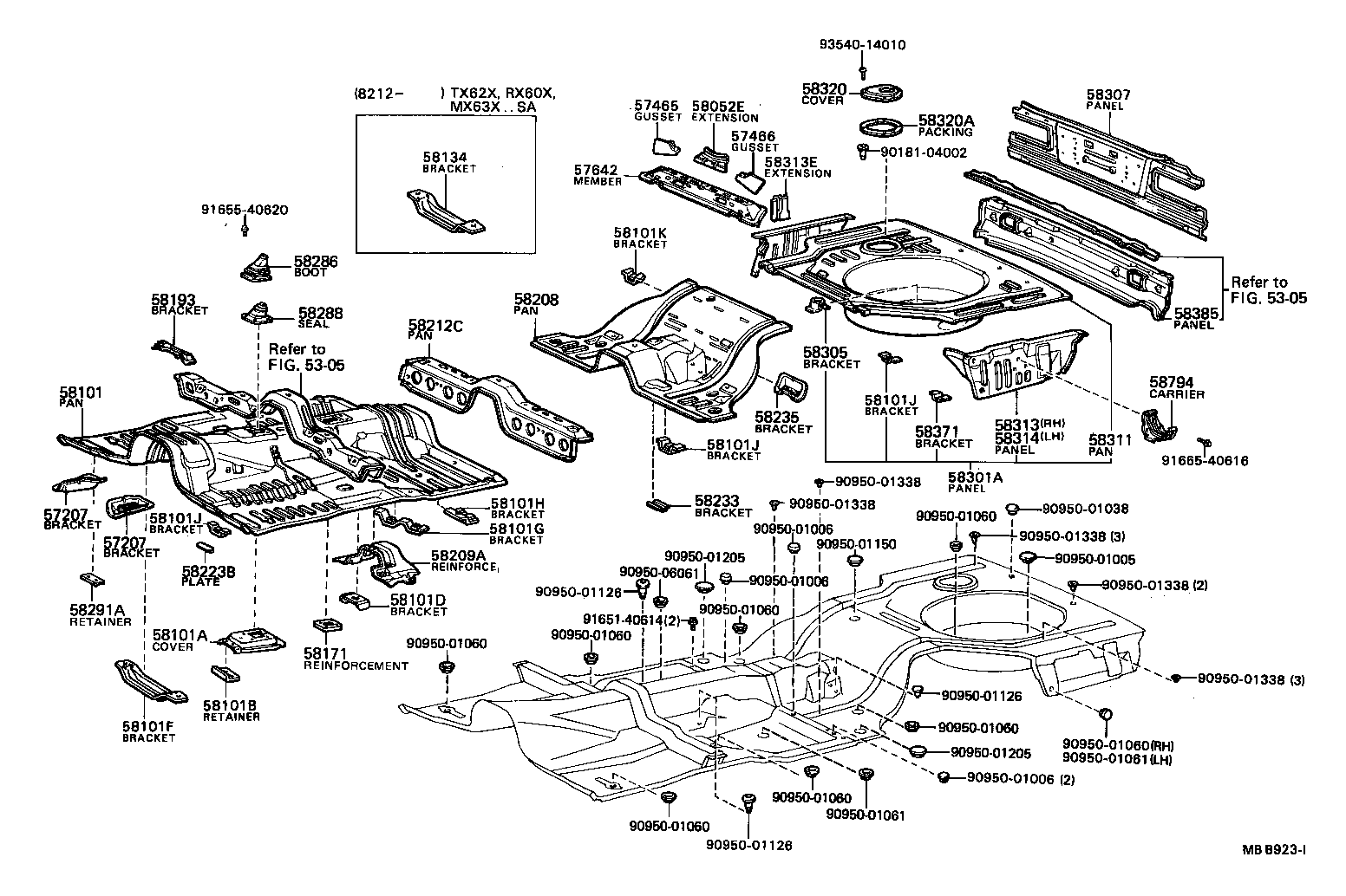 57207-22021 BRACKET SUB-ASSY, ENGINE REAR MOUNTING MEMBER product image
