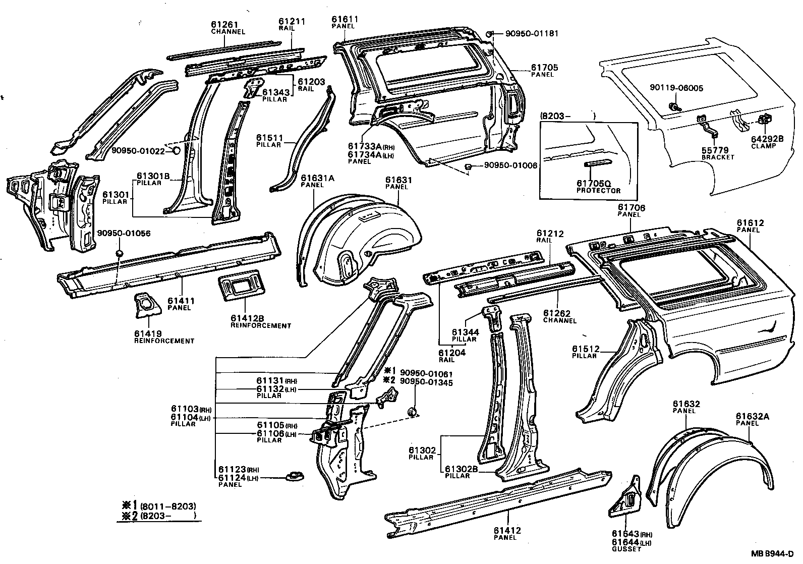 61601-22941 PANEL, QUARTER, RH product image