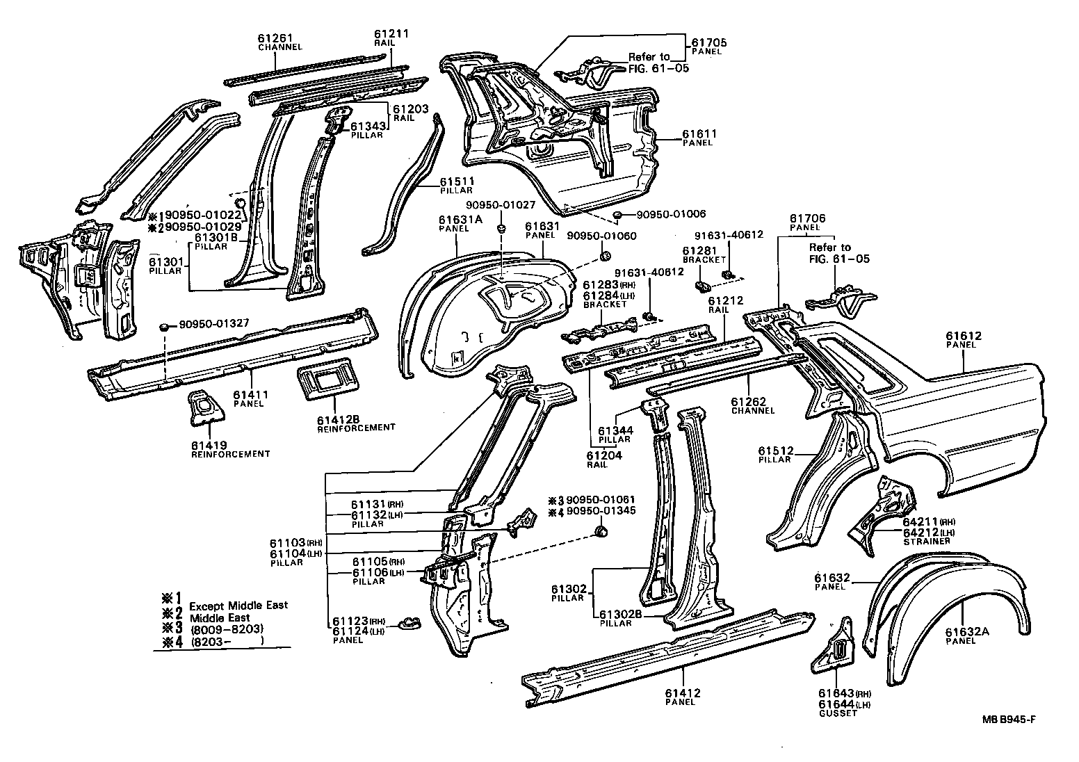 61603-22908 PANEL, QUARTER WHEEL HOUSE, OUTER RH product image