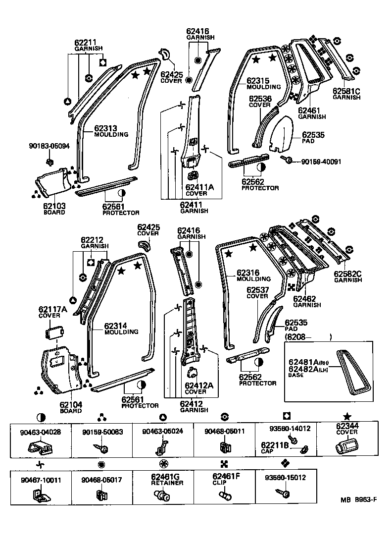 Toyota 62211-22091-04 GARNISH, FRONT PILLAR, RH