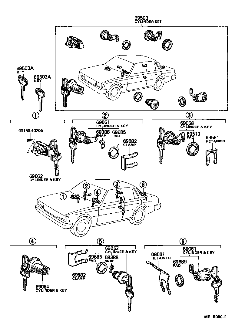 Toyota 69759-91601 SNAP, ROD(FOR DOOR LOCK)