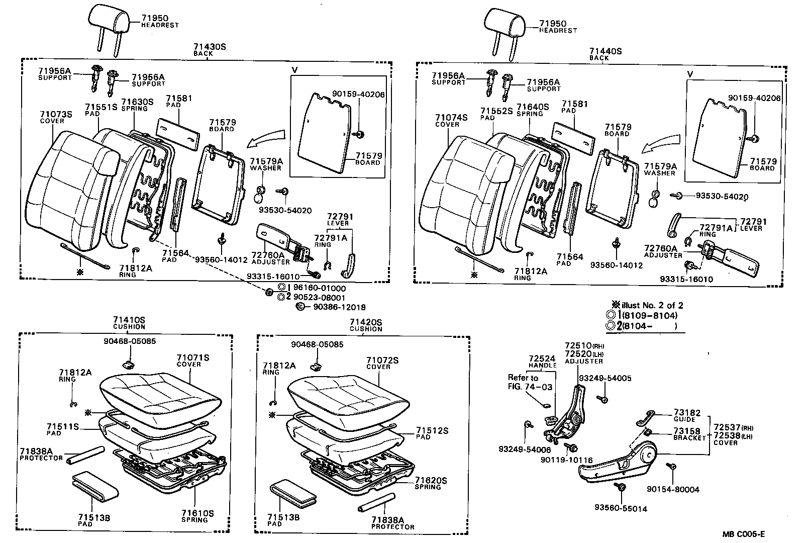 71610-22201 SPRING ASSY, FRONT SEAT CUSHION, RH(FOR SEPARATE TYPE) product image