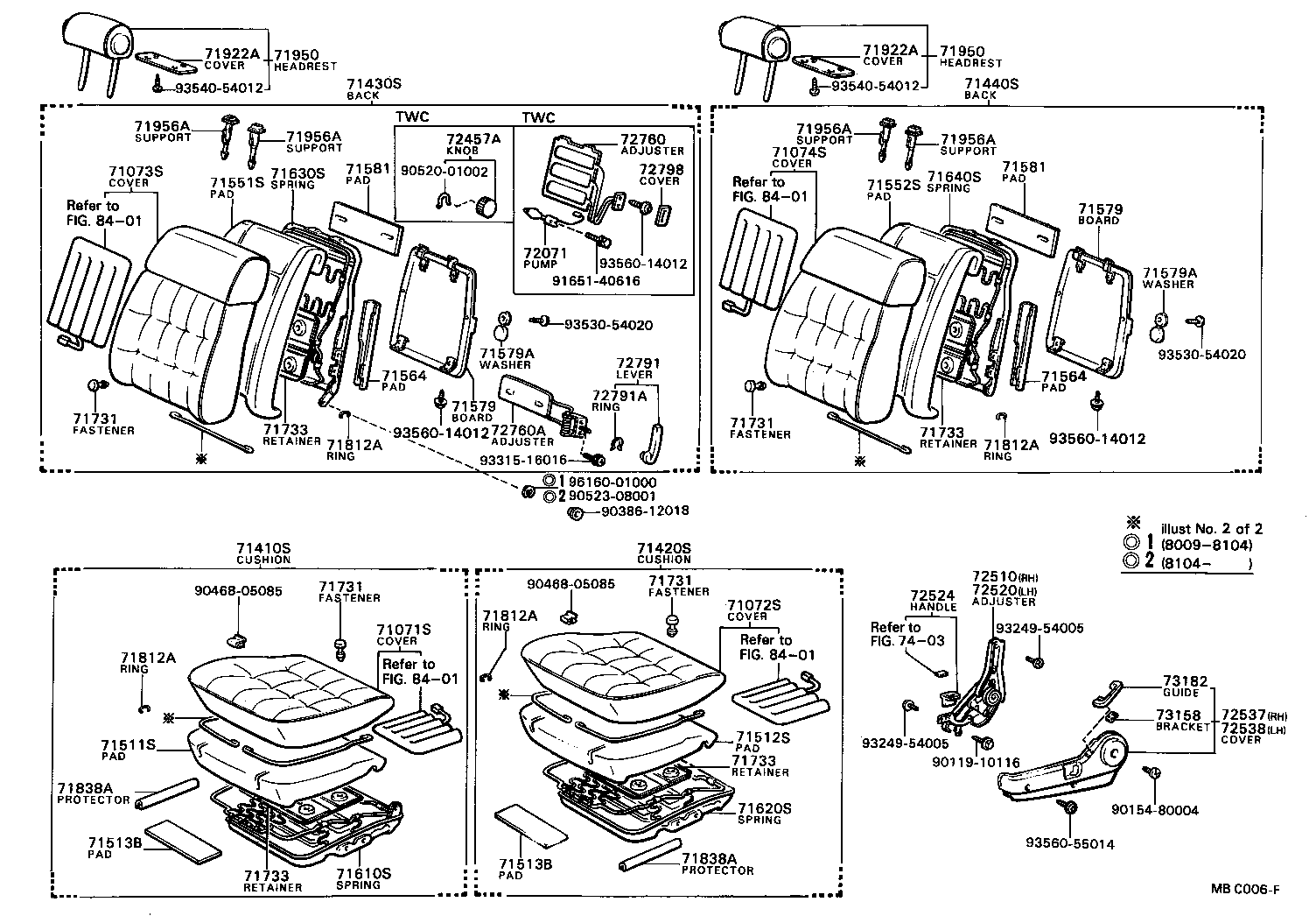 71610-22201 SPRING ASSY, FRONT SEAT CUSHION, RH(FOR SEPARATE TYPE) product image