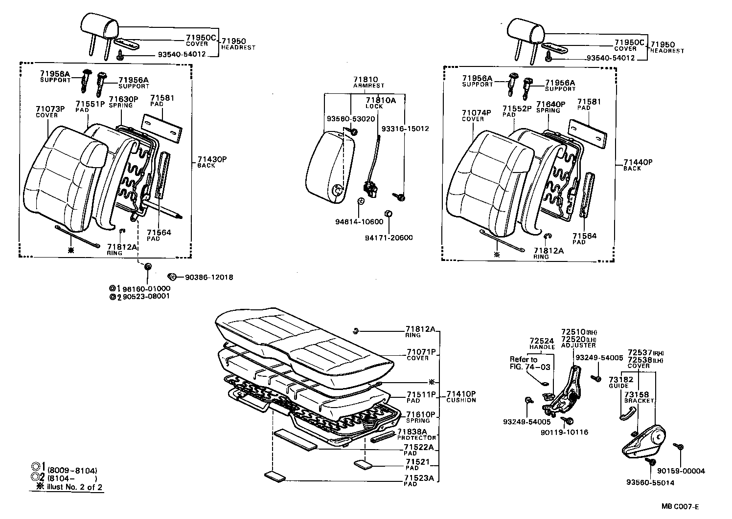 71640-22230 SPRING ASSY, FRONT SEAT BACK, LH(FOR SEPARATE TYPE) product image