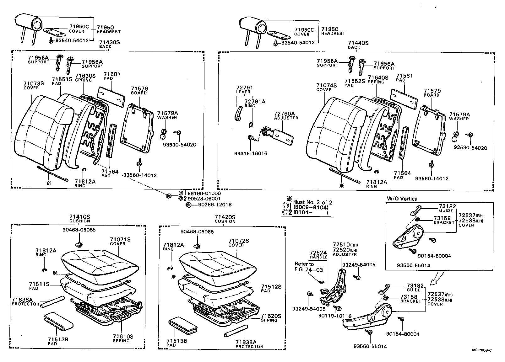 71640-22230 SPRING ASSY, FRONT SEAT BACK, LH(FOR SEPARATE TYPE) product image