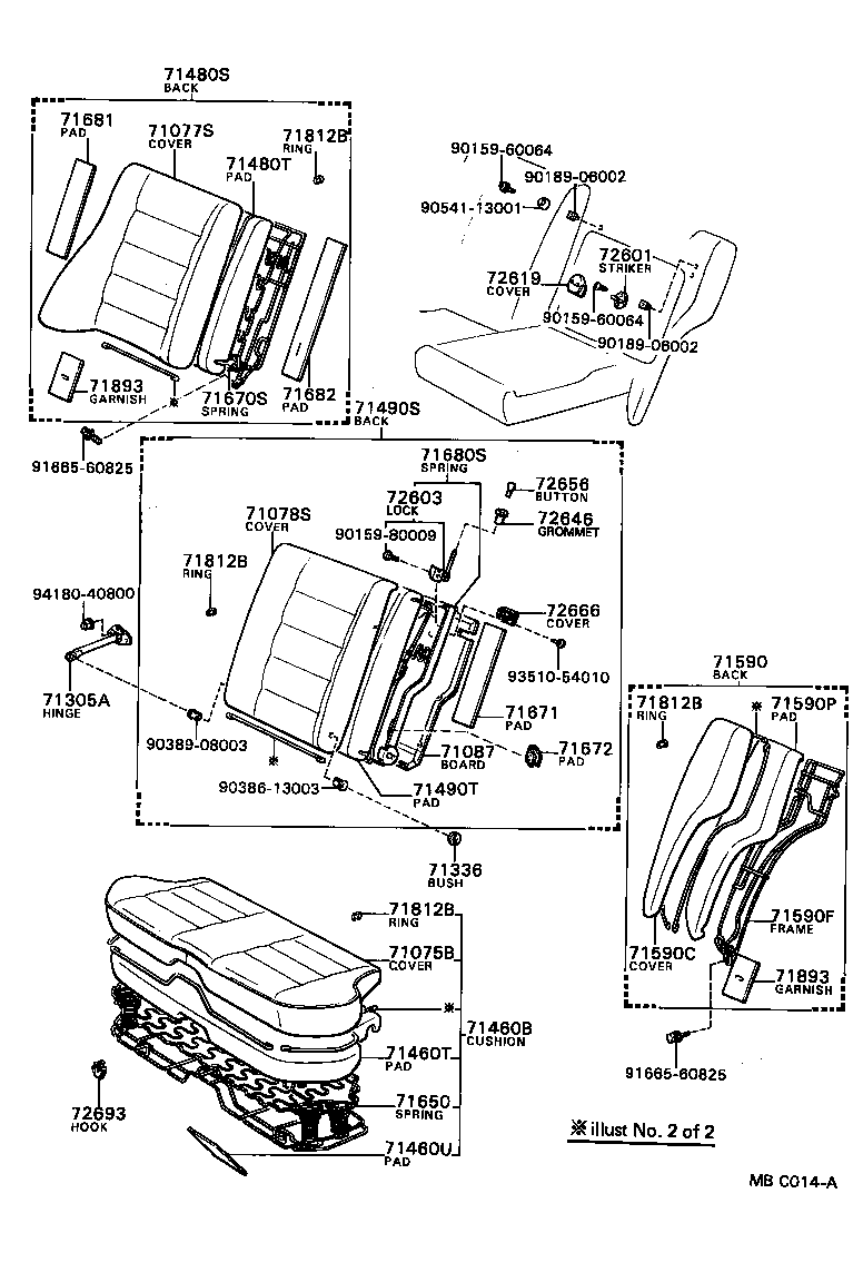 71671-22100 PAD, REAR SEAT BACK SILENCER, A product image