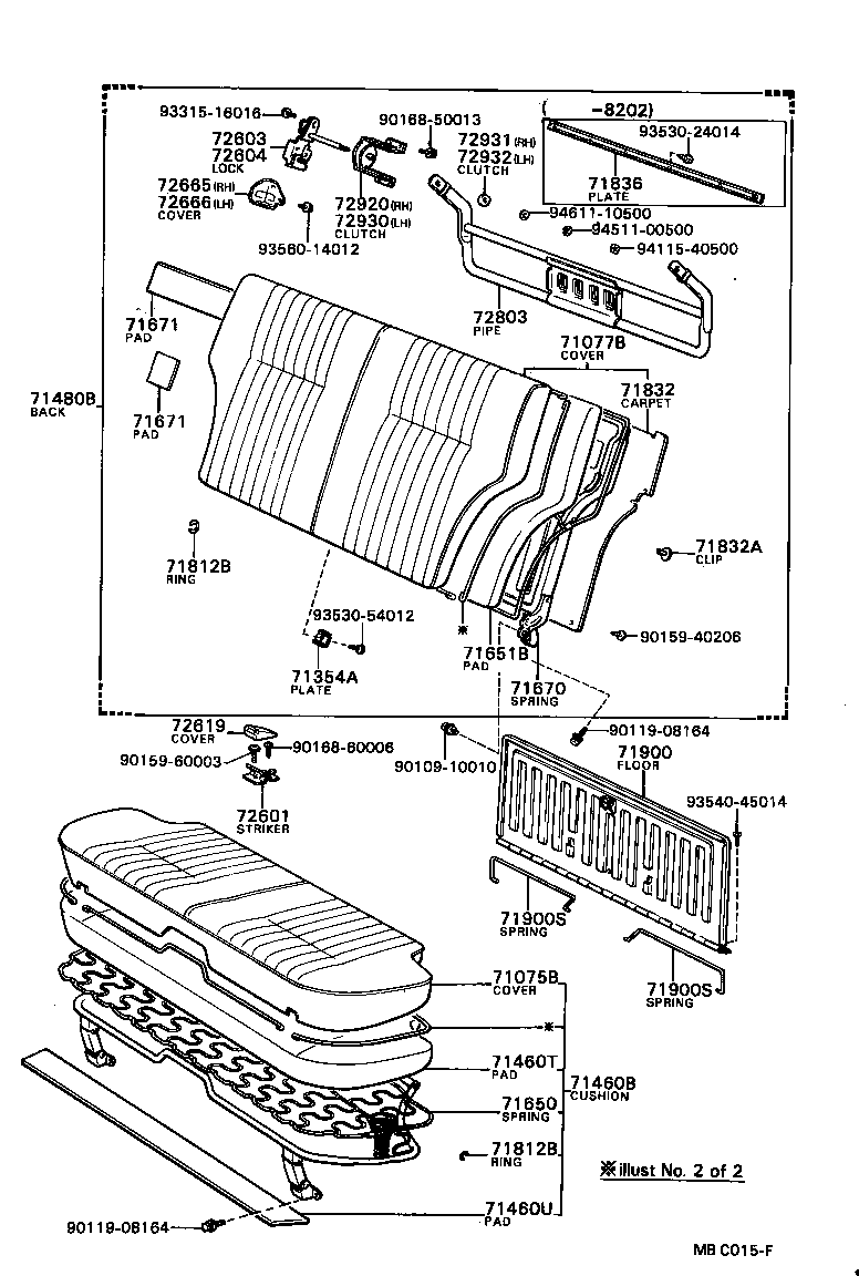 71671-22100 PAD, REAR SEAT BACK SILENCER, A product image