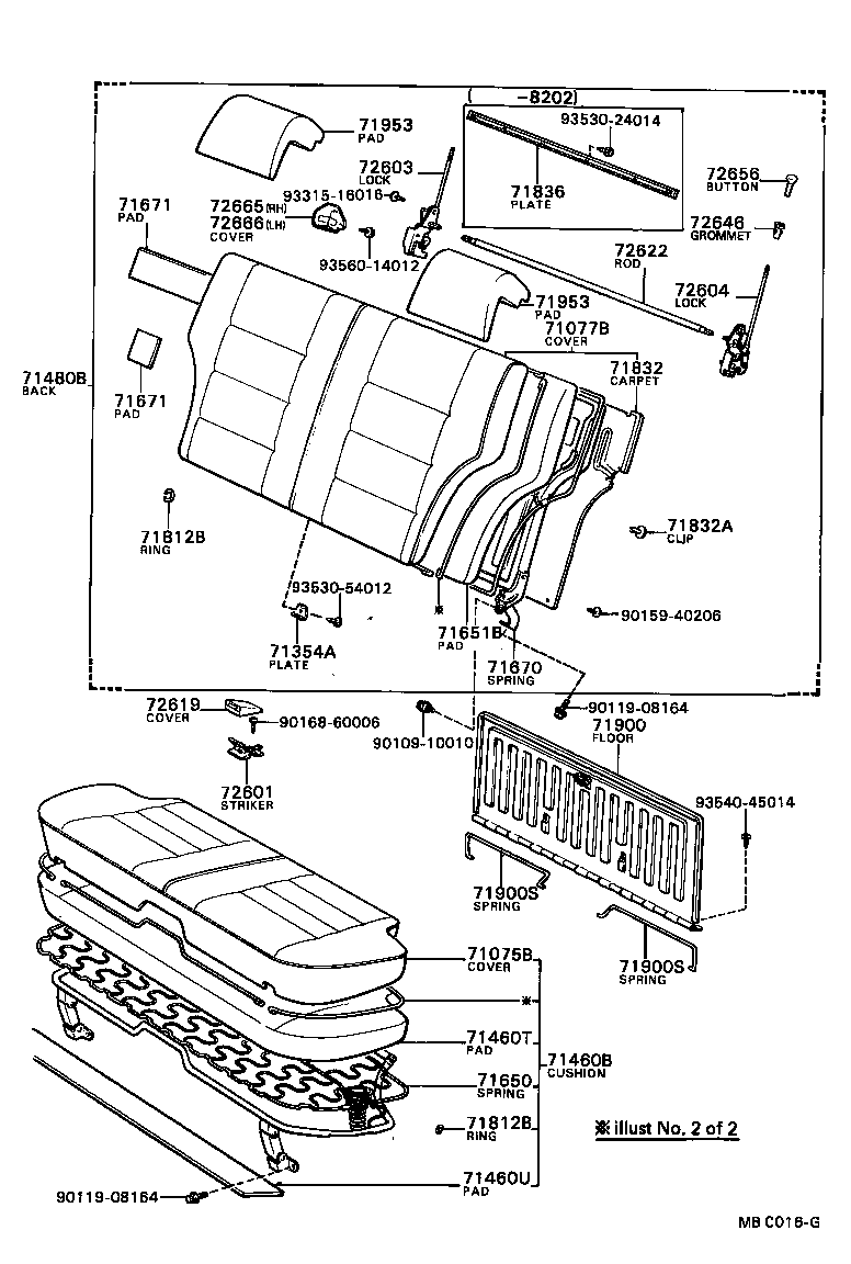 71671-22100 PAD, REAR SEAT BACK SILENCER, A product image
