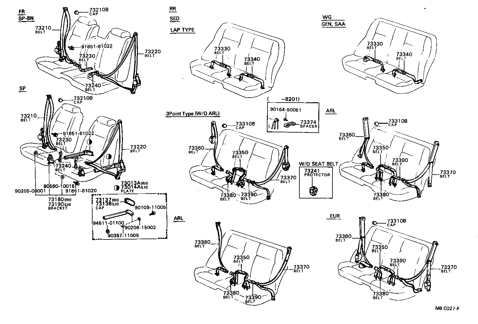 73241-22020 PROTECTOR OR CASE, BELT RETRACTOR product image