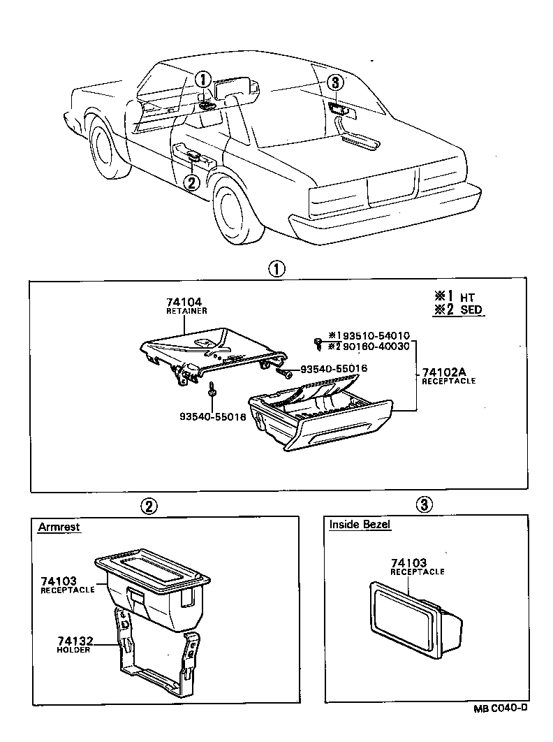 74102-22040-06 RECEPTACLE ASSY, FRONT ASH product image
