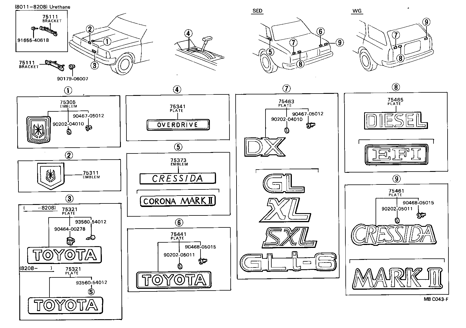 75321-29465 PLATE, RADIATOR GRILLE OR FRONT PANEL NAME product image
