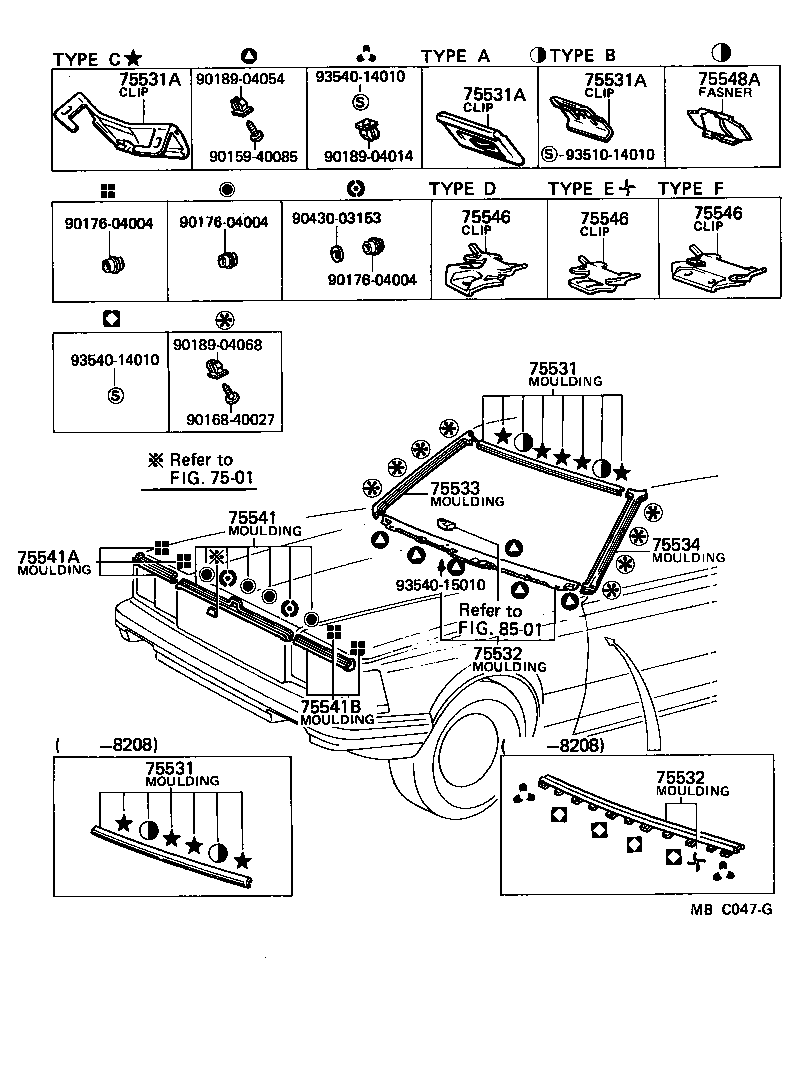 Toyota 75533-22110 MOULDING, WINDSHIELD, OUTSIDE RH