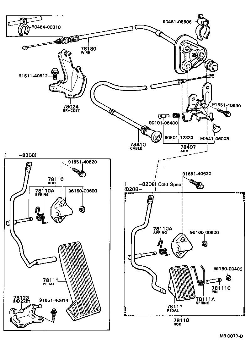 90508-26061 SPRING (FOR ACCELERATOR PEDAL ROD) product image