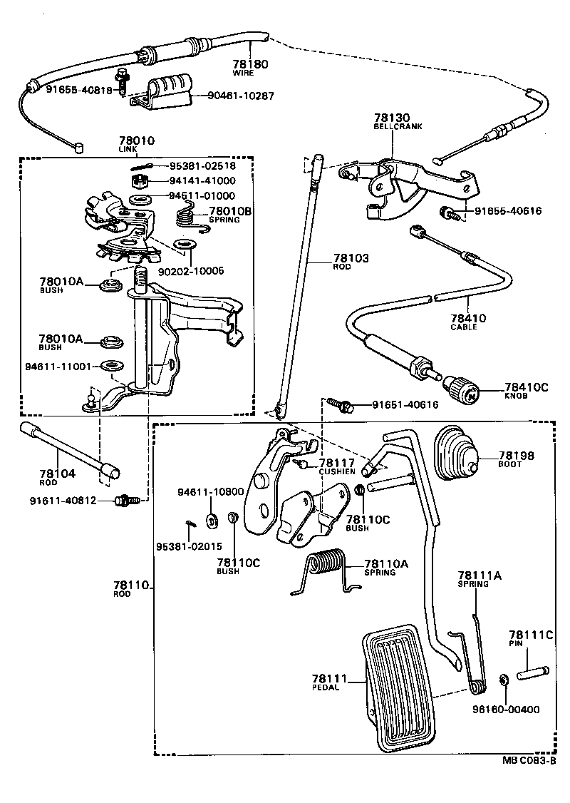 90508-20027 SPRING (FOR ACCELERATOR PEDAL ROD) product image