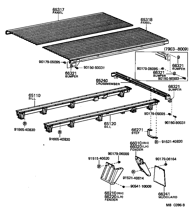 65110-95017 SILL ASSY, MAIN, RH product image