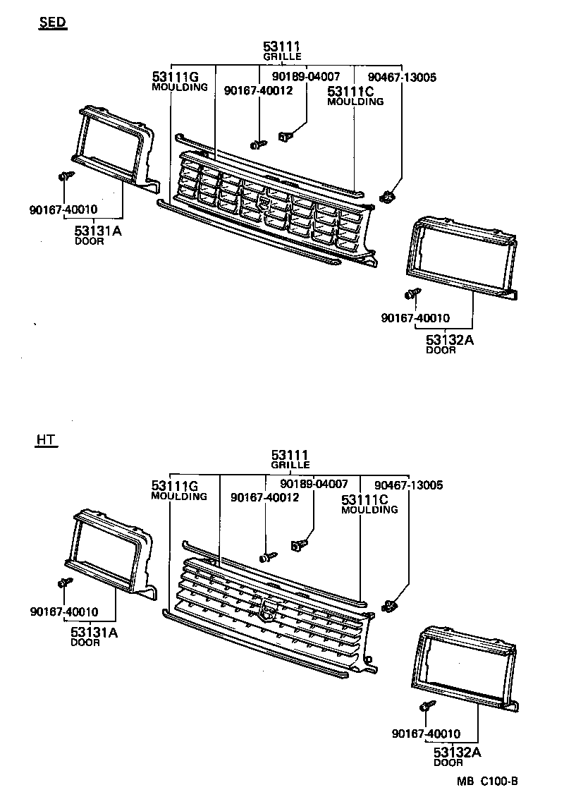 53133-29065 DOOR, HEADLAMP, LOWER RH product image