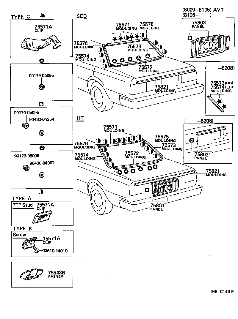 75803-29185 PANEL SUB-ASSY, BODY LOWER BACK FINISH CENTER product image