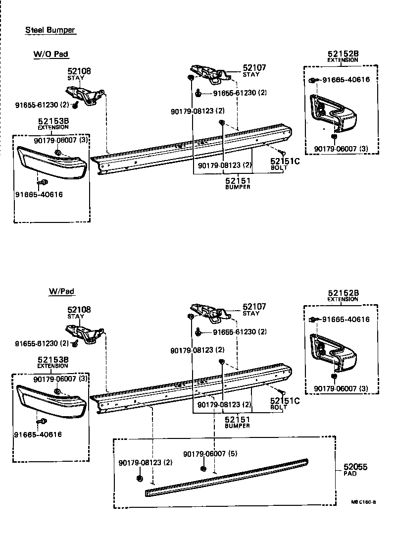 52016-22010 STAY SUB-ASSY, REAR BUMPER, LH product image