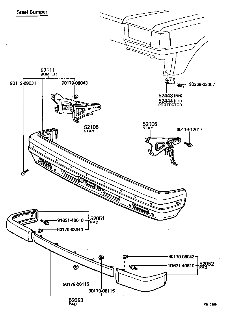 52021-30060 REINFORCEMENT SUB-ASSY, FRONT BUMPER product image