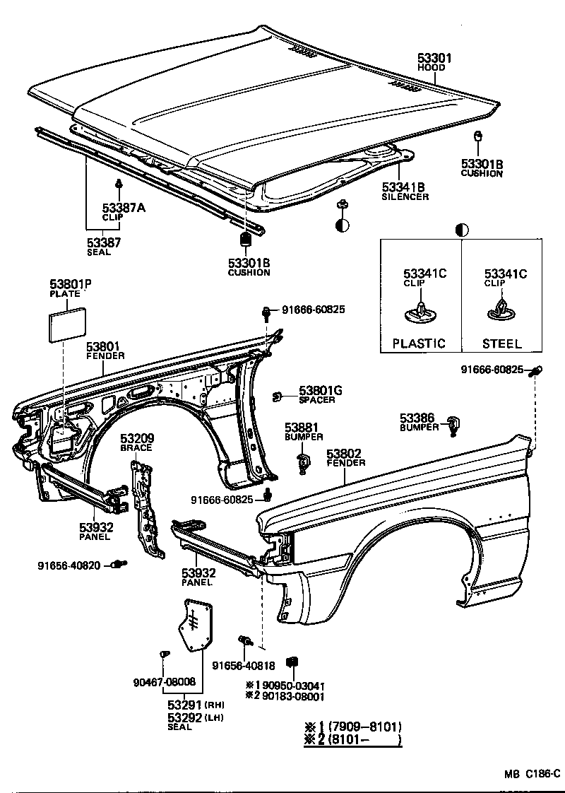 53801-30840 FENDER SUB-ASSY, FRONT RH product image
