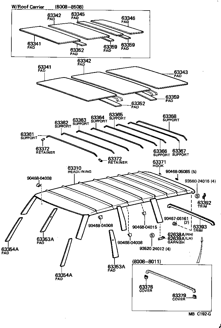 63306-90A00 TRIM SUB-ASSY, SUNSHADE product image