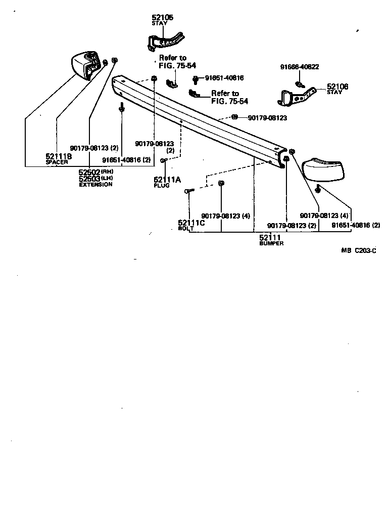 52011-29025 EXTENSION, FRONT BUMPER, RH product image