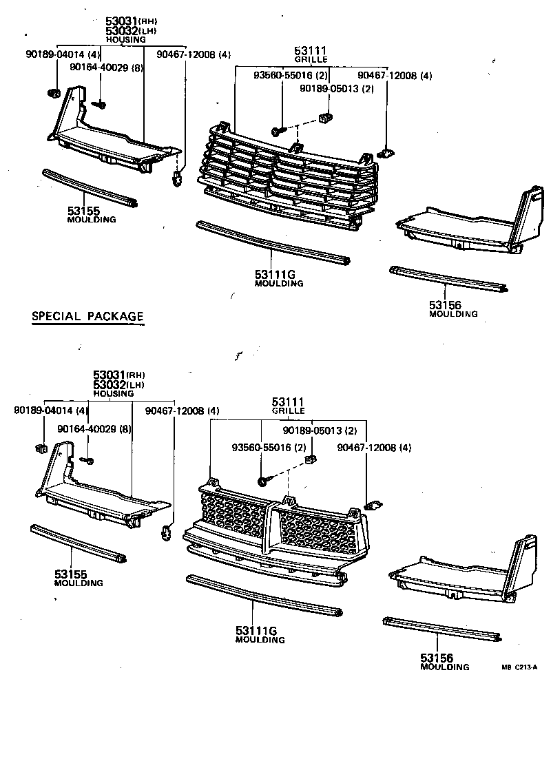 53111-14170 GRILLE, RADIATOR product image