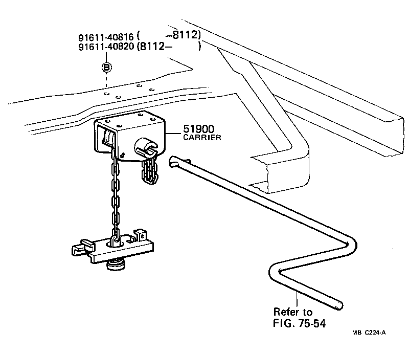 51917-90301 BUMPER, SPARE WHEEL CARRIER TO REAR GATE product image