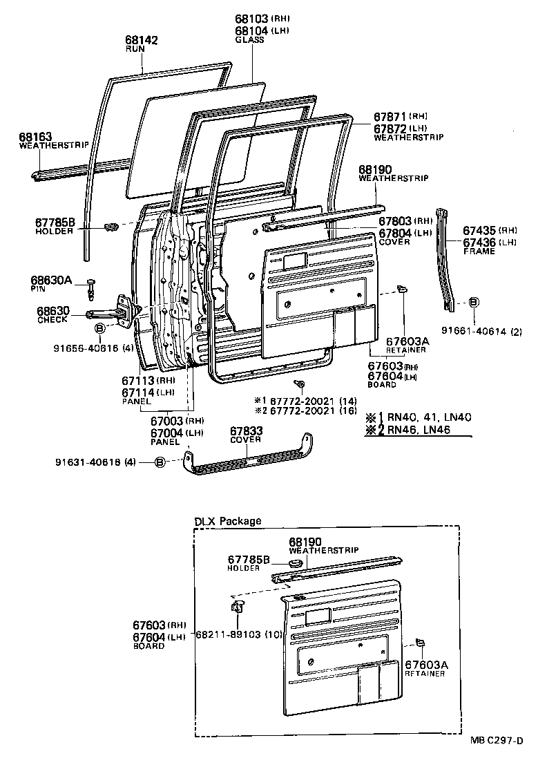 67004-89101 PANEL SUB-ASSY, REAR DOOR, LH product image