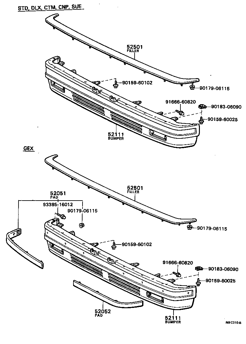 52018-87007 BUMPER ASSY, FRONT product image