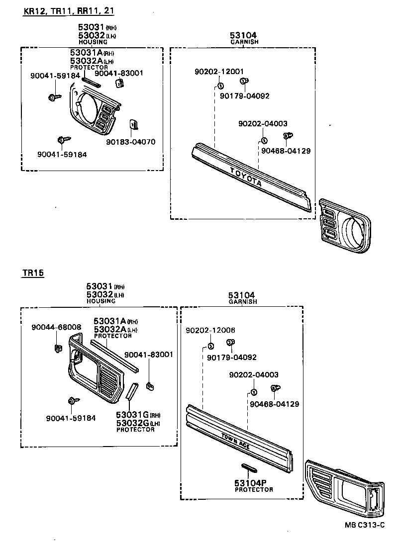 53031-29105 HOUSING, HEADLAMP, RH product image