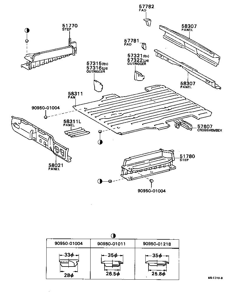 76607-87005 MUDGUARD, REAR product image