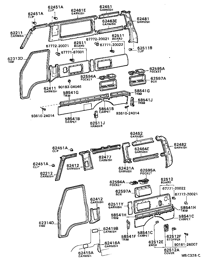 58601-87002 TRIM, QUARTER CARPET, SIDE, REAR product image