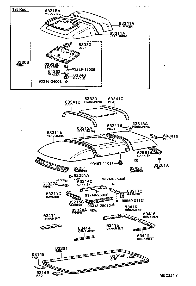 63306-87002 TRIM SUB-ASSY, SUNSHADE product image