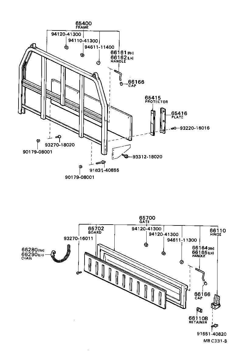 65700-95D04 GATE ASSY, REAR BODY TAIL product image