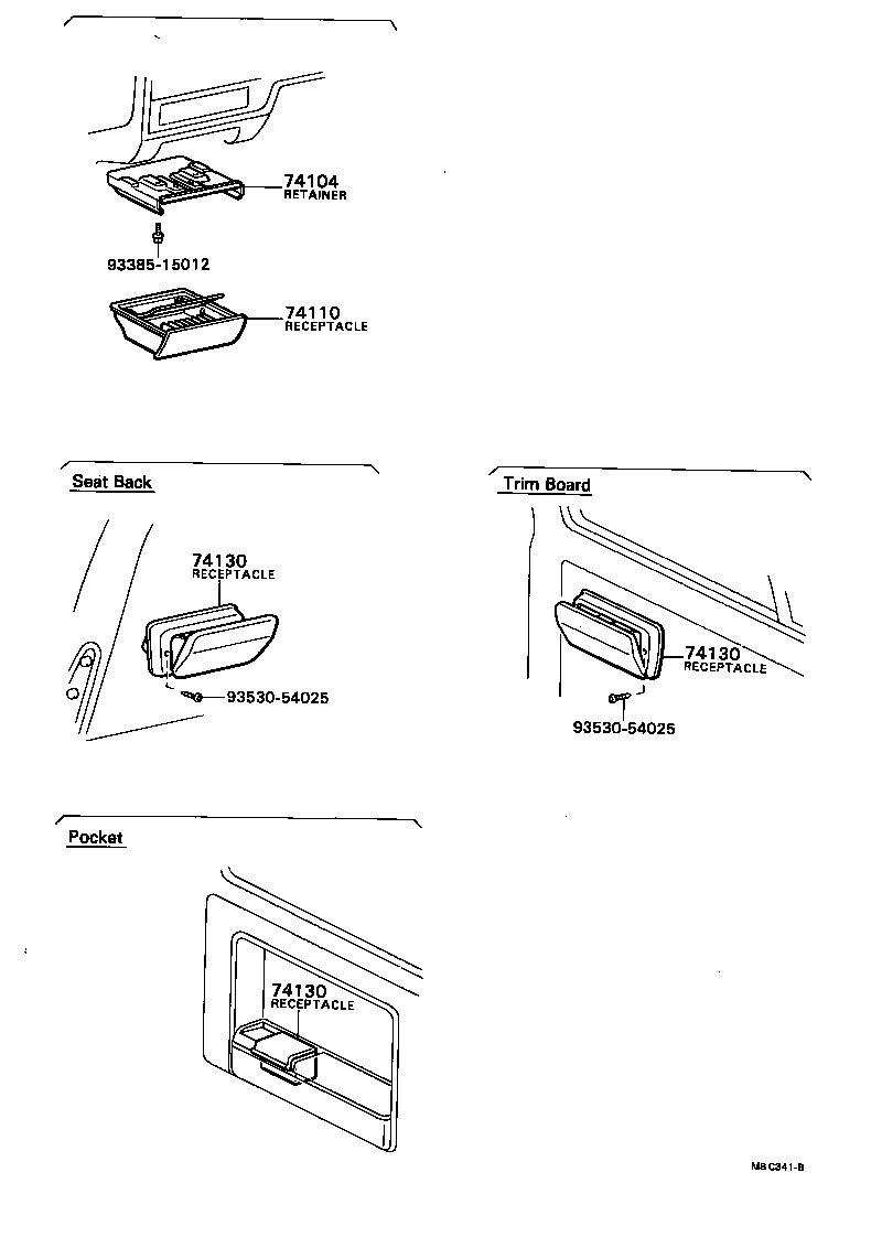 74101-95D01-06 RECEPTACLE ASSY, INSTRUMENT PANEL ASH product image