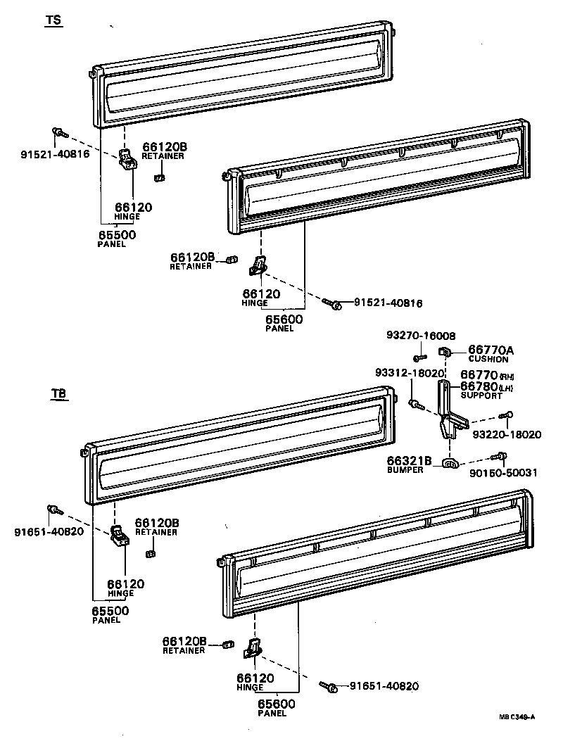 66780-95D00 SUPPORT SUB-ASSY, SIDE GATE, LH product image