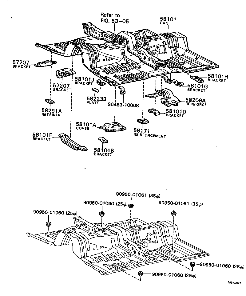 57207-22011 BRACKET SUB-ASSY, ENGINE REAR MOUNTING MEMBER product image