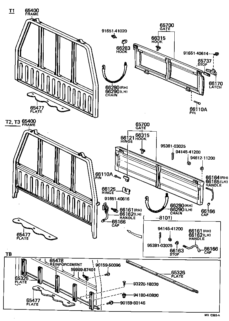 65700-87407 GATE ASSY, REAR BODY TAIL product image